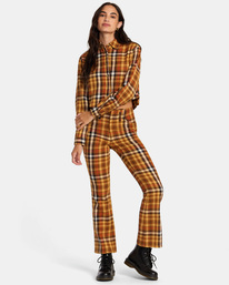 3 Bayside Flannel - Long Sleeve Shirt for Women Beige AVJWT00209 RVCA