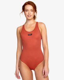0 VA Essential One-Piece Swimsuit Orange AVJX100108 RVCA