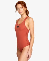 2 VA Essential One-Piece Swimsuit Orange AVJX100108 RVCA