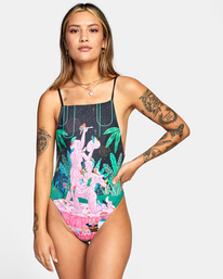 1 LP x KLW Uncaged One-Piece Swimsuit Black AVJX100118 RVCA