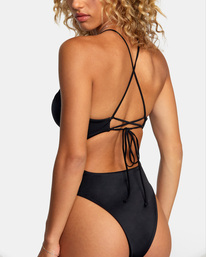 rvca solid one piece swimsuit