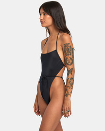 4 Solid Swenddal One-Piece Swimsuit Black AVJX100134 RVCA