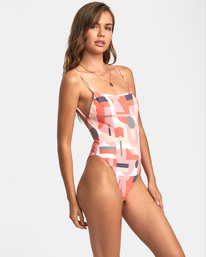 5 ANP Jesse Brown - One-Piece Swimsuit for Women Grey AVJX100136 RVCA