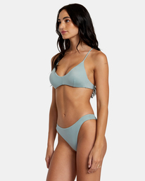 4 Solid Crossback Bikini Top Blue AVJX300199 RVCA