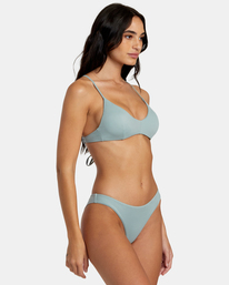 5 Solid Crossback Bikini Top Blue AVJX300199 RVCA