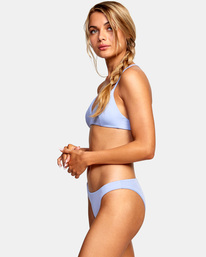 3 Solid Crossback Bikini Top Grey AVJX300199 RVCA