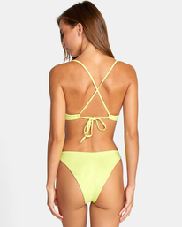 1 Solid Crossback Bikini Top Yellow AVJX300199 RVCA