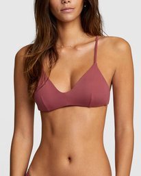 4 Solid Crossback Bikini Top Purple AVJX300199 RVCA