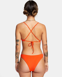 1 Solid Crossback Bikini Top Blue AVJX300199 RVCA