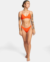 3 Solid Crossback Bikini Top Blue AVJX300199 RVCA