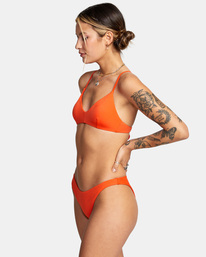 4 Solid Crossback Bikini Top Blue AVJX300199 RVCA