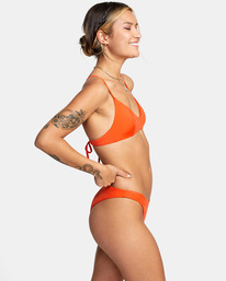 5 Solid Crossback Bikini Top Blue AVJX300199 RVCA