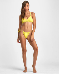 3 Solid Crossback Bikini Top Yellow AVJX300199 RVCA