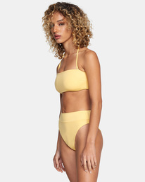 4 Tie-Back Halter Bandeau Bikini Top White AVJX300208 RVCA