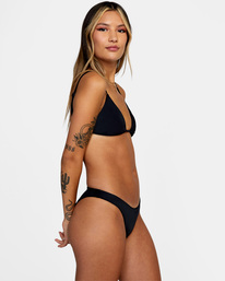 5 Solid Slide Triangle Bikini Top Black AVJX300240 RVCA