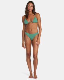 3 Solid Slide Triangle Bikini Top Green AVJX300240 RVCA