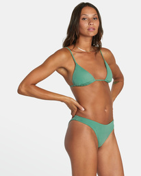 5 Solid Slide Triangle Bikini Top Green AVJX300240 RVCA