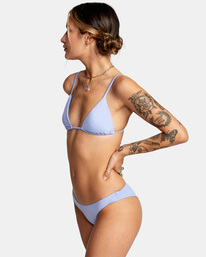 4 Solid Slide Triangle Bikini Top Grey AVJX300240 RVCA