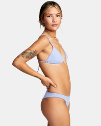 5 Solid Slide Triangle Bikini Top Grey AVJX300240 RVCA