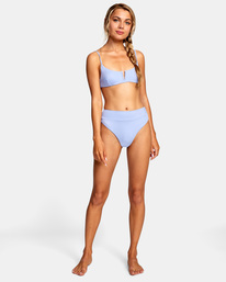 3 Solid V-Wire Bralette Bikini Top Grey AVJX300244 RVCA