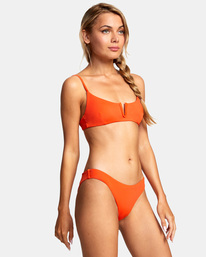 5 Solid V-Wire Bralette Bikini Top Blue AVJX300244 RVCA