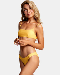 4 Brightside Bralette Bikini Top Yellow AVJX300248 RVCA