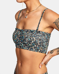 2 No Matter Bandeau Bikini Top Grey AVJX300253 RVCA