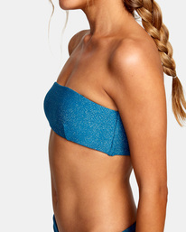2 Brightside Bandeau Bikini Top Blue AVJX300255 RVCA