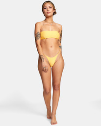 3 Brightside Bandeau Bikini Top Yellow AVJX300255 RVCA