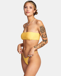 4 Brightside Bandeau Bikini Top Yellow AVJX300255 RVCA
