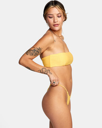 5 Brightside Bandeau Bikini Top Yellow AVJX300255 RVCA
