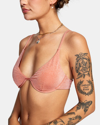 4 Strata Underwire Bikini Top Red AVJX300261 RVCA