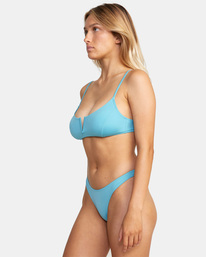 4 No Matter Bralette D-Cup Bikini Top Grey AVJX300273 RVCA