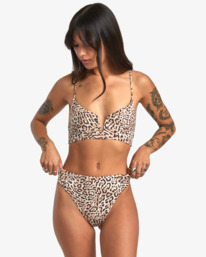 3 Meow V-Wire - Crop-Top-Bikinioberteil für Frauen Braun AVJX300360 RVCA