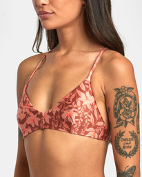 2 Oasis Crossback Bikini Top Brown AVJX300372 RVCA