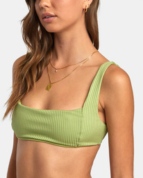2 Second Life Square - Bralette-Bikinioberteil für Frauen Grün AVJX300380 RVCA