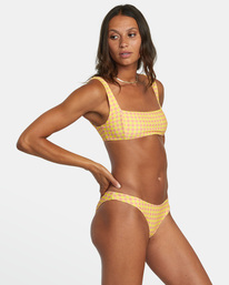 5 Sunkissed Square - Reversible Bralette Bikini Top for Women Orange AVJX300381 RVCA