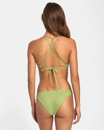 rvca, Second Life Knotted Crossback Bikini Top, FERN (gje0) SECOND LIFE KNOTTED CROSSBACK AVJX300385