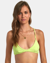 rvca, Dolly Crossback Triangle Bikini Top, DAIQUIRI GREEN (geb0) DOLLY CROSSBACK TRIANGLE AVJX300388