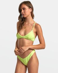 4 Dolly Crossback Triangle Bikini Top Green AVJX300388 RVCA