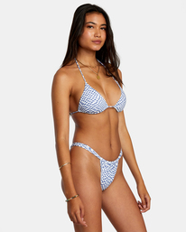 5 Swerve Check Triangle Bikini Top Purple AVJX300400 RVCA
