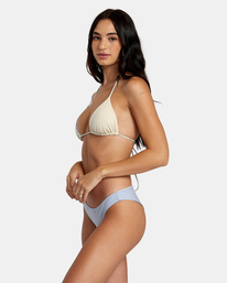 4 Tri Stripe Reversible Triangle Bikini Top Grey AVJX300402 RVCA