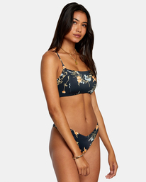 5 Bloom Seamed Crossback Bikini Top Black AVJX300404 RVCA