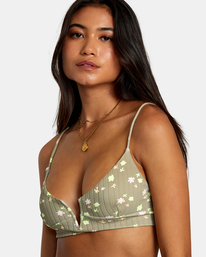 2 Decoupage Crop Bikini Top Green AVJX300413 RVCA