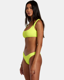 4 Grooves Texture Bralette Bikini Top Yellow AVJX300417 RVCA