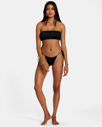 3 Solid 2-Way Bandeau Bikini Top Black AVJX300444 RVCA