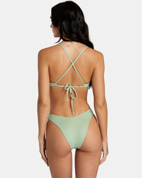 1 Solid Lurex - Top de bikini cruzado en la espalda para Mujer Azul AVJX300448 RVCA