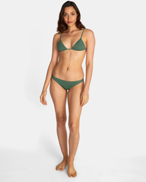 3 Solid Medium Bikini Bottoms Green AVJX400130 RVCA