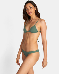 4 Solid Medium Bikini Bottoms Green AVJX400130 RVCA