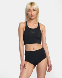1 VA Essential Solid High-Rise Cheeky Bottom Black AVJX400176 RVCA